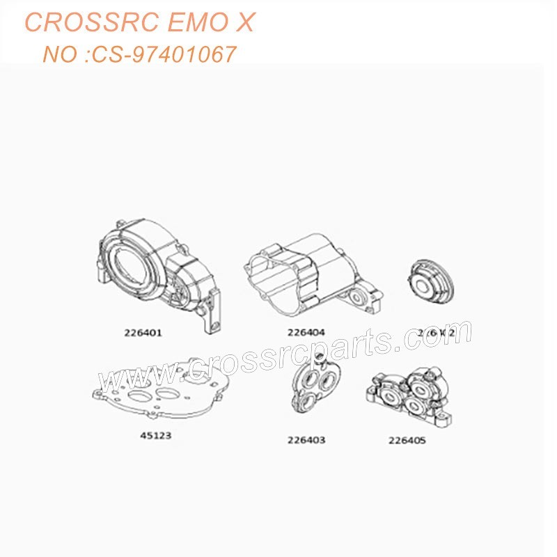 CROSSRC EMO X 1/8 Big Rhino RC CAR Parts Transmission housing 226401 CS-97401067 CROSSRC EMO X 1/8 Big Rhino RC CAR Parts Transmission housing 226401 CS-97401067