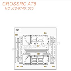 CROSSRC AT6 6X6 Climbing Vehicle Part Car Body Luggage Rack Accessories CS-97401030-1