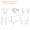 CROSSRC EMOX4 Big Leopard RC CAR parts transparent shell assembly CS-97401286-4