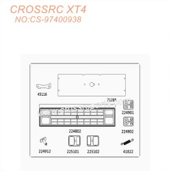 80-CROSSRC XT4 accessories front face + light cup accessories 224802 CS-97400938