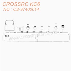 18-CROSSRC KC6 Parts Ball head shock absorber seat CS-97400014-2