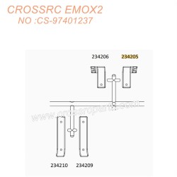 CROSSRC EMOX2 Big Lion RC CAR Parts beam lining CS-97401237