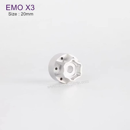 CROSSRC EMO X3 Parts 20mm Connector (Silver Aluminum Alloy) x1