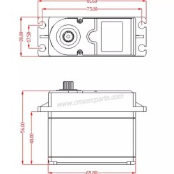 CROSSRC EMO XX Parts 7.4V 70KG Servo CS-97401542-3