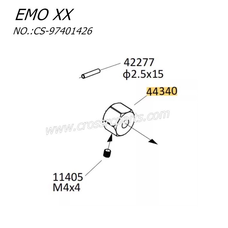 CROSSRC EMO XX Parts 17mm Coupler 44340 CS-97401426
