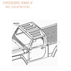 CROSSRC EMOX Big Rhino RC CAR Parts Silver Shell Assembly CS-97401242-2
